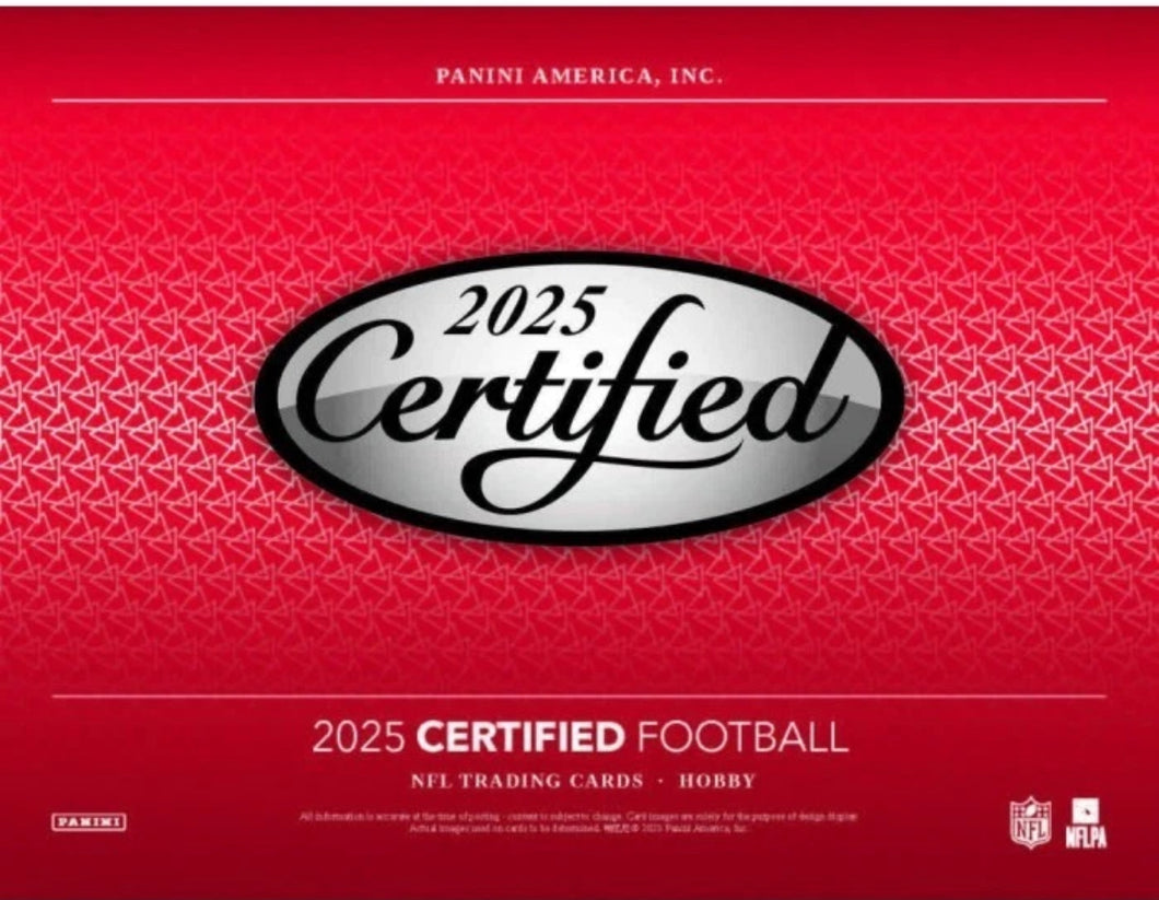 2025 Panini Certified Football Hobby Box