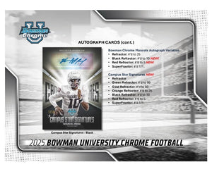2025 Bowman Chrome University Football Breakers Delight Box