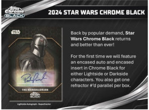 2024 Topps Star Wars Chrome Black Hobby Box