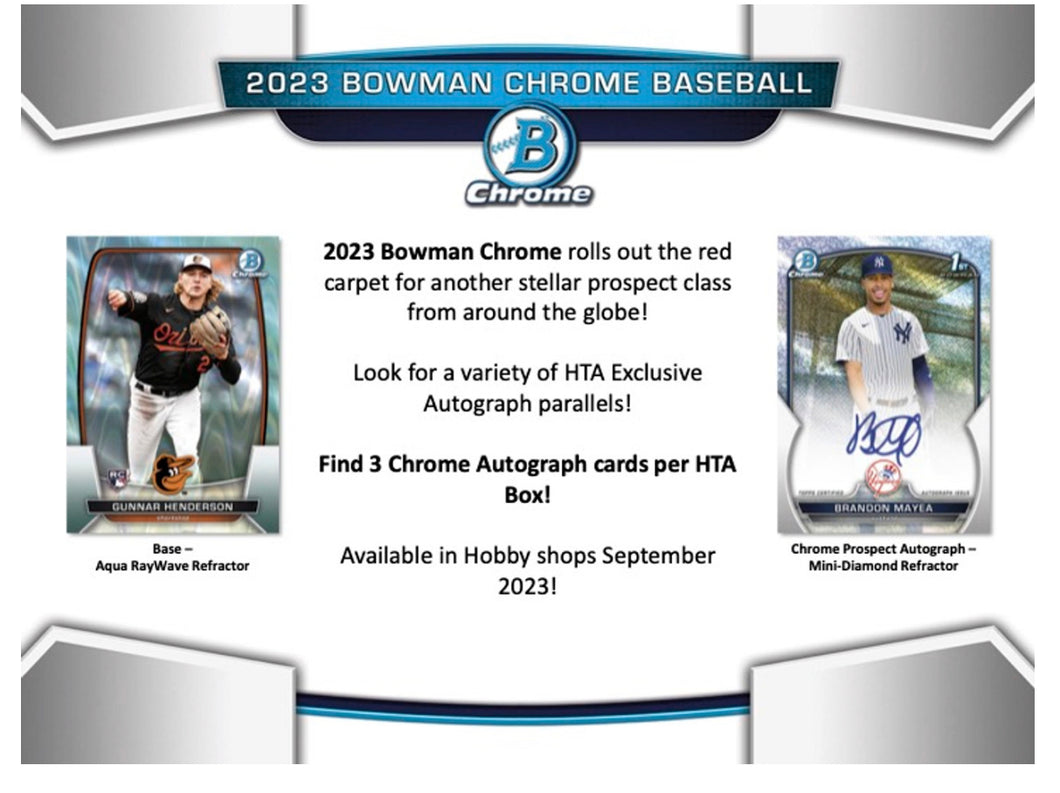 2023 Bowman Chrome HTA Box Will Ship 9/13