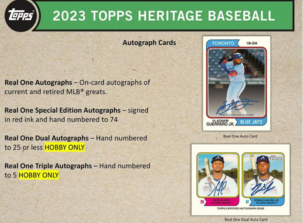 2023 Heritage Baseball Hobby Box Will Ship 5/24 – Kollectible Kings
