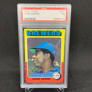 1975 Topps Hank Aaron #660 Brewers PSA 7