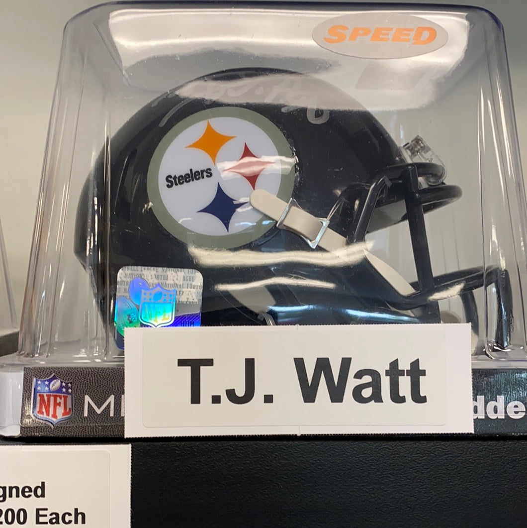 TJ Watt Speed Mini Helmet Fanatics Auto