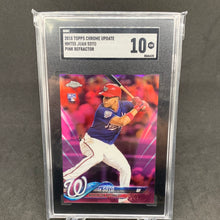 Load image into Gallery viewer, 2018 Topps Chrome Update Juan Soto Pink Refractor HMT55 SGC 10

